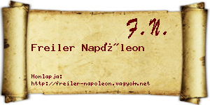 Freiler Napóleon névjegykártya